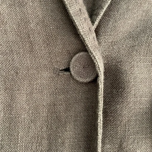 SALE! Eileen Fisher brown linen blazer size small - Picture 2 of 6